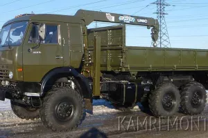 Установка КМУ Юник на КАМАЗ-4510